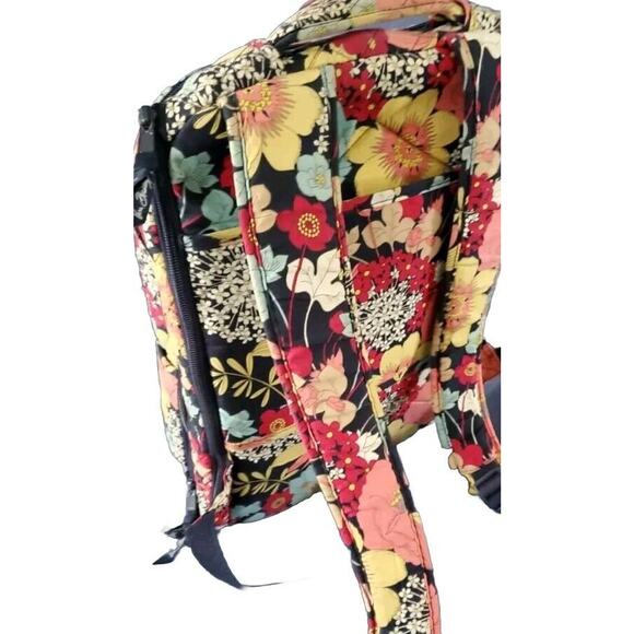 Large Quilted Vera Bradley Laptop Backpack--- Colorful Happy Snails Flor… main image 9